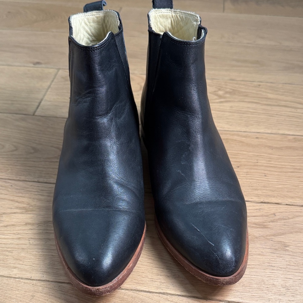 Nisolo Black Leather Ankle Boots- Women’s - Picture 4 of 8